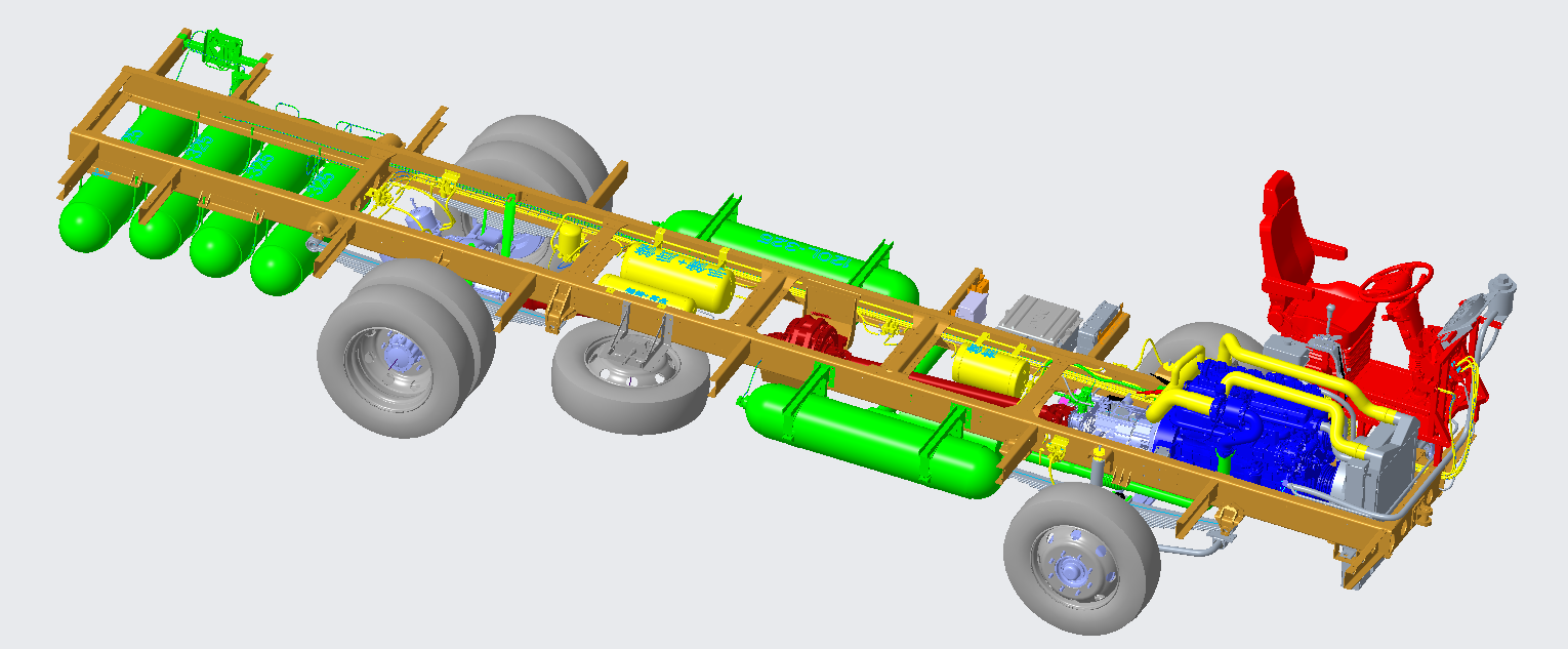 9米天然气前置客车底盘产品